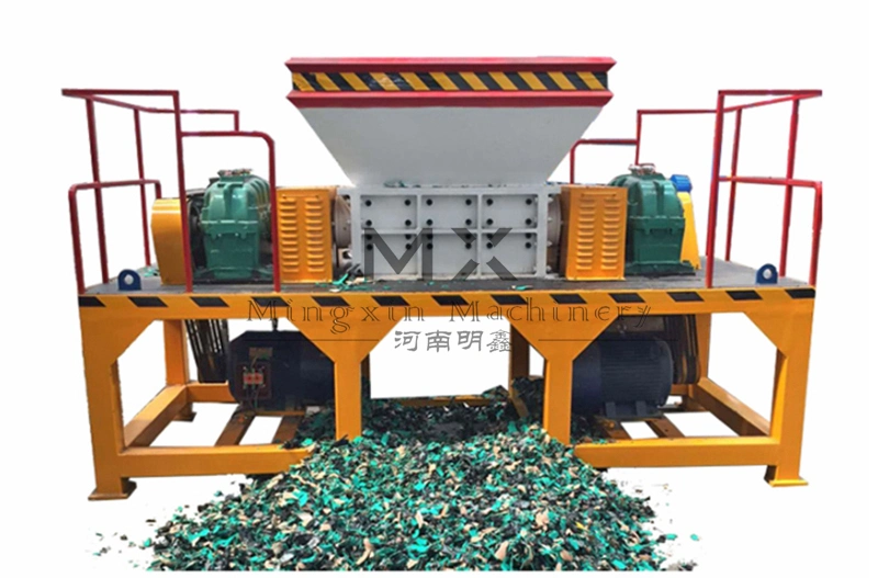 CE Certified Industrial Waste Rubber Tire Double Shaft Shredder Metal Scrap Crusher