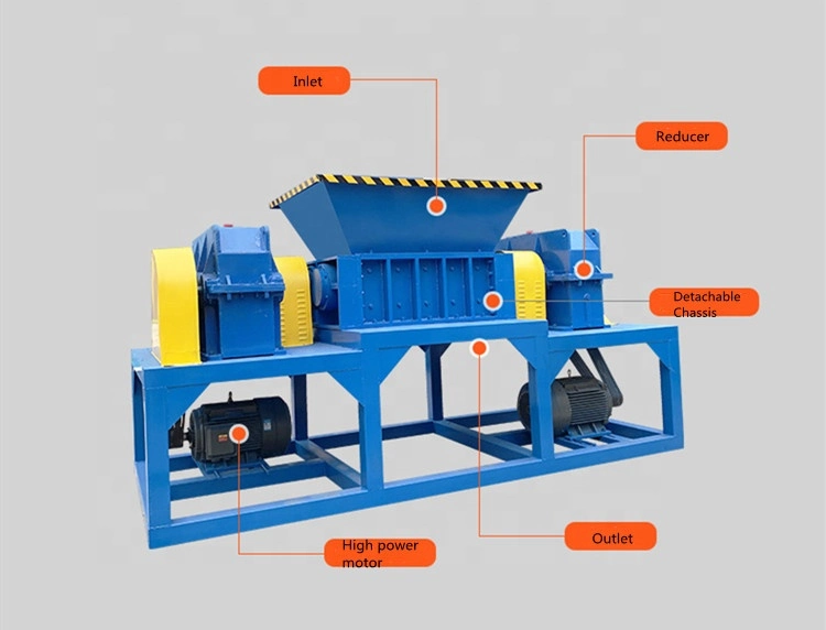 Metal Shredder Machine Car Crusher Iron Scrap Crusher Scrap Metal Recycling Machine Steel Scrap Crushing Machine Tin Steel Shredder Plastic Crushing Machines