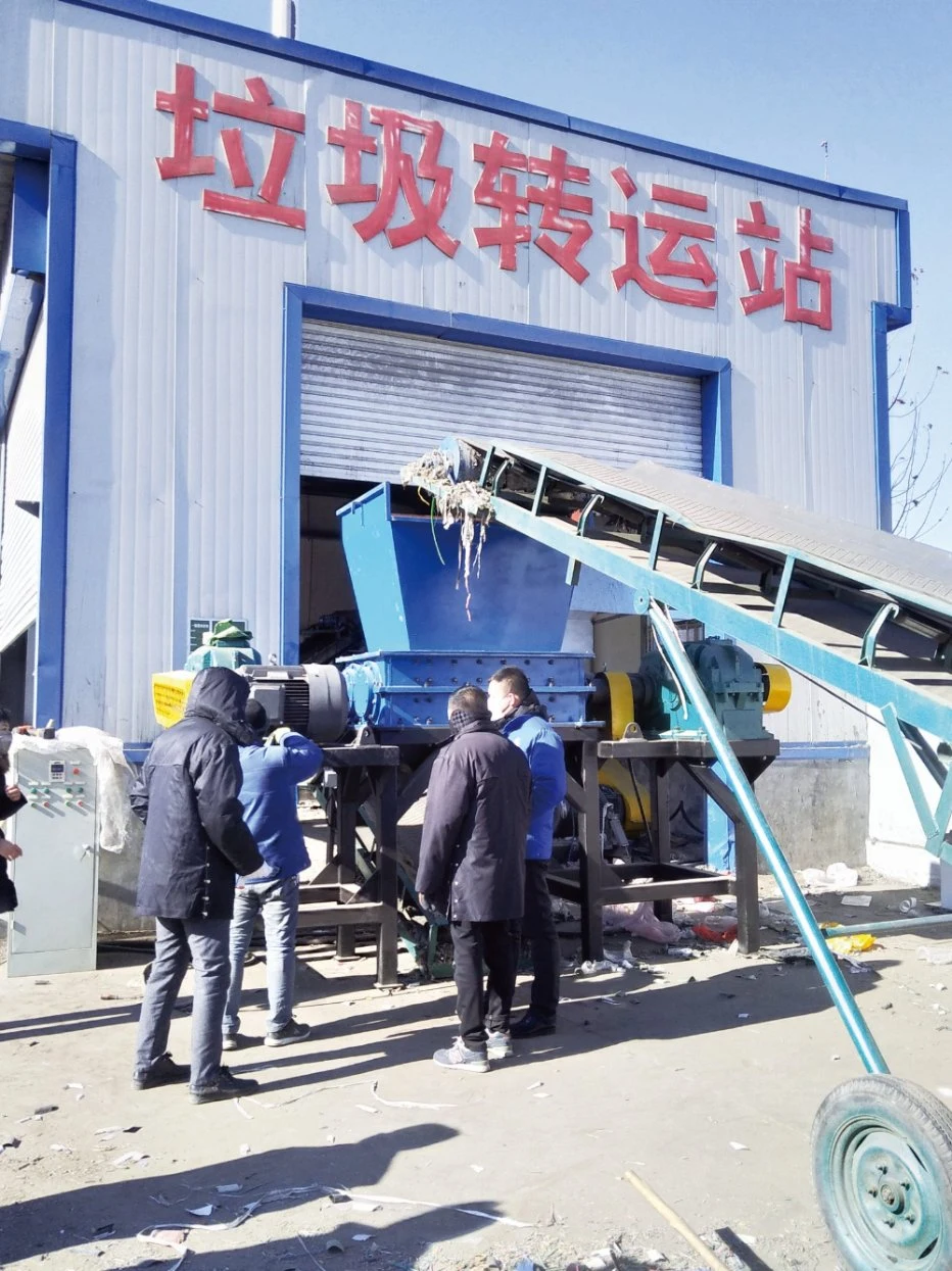 China Shredder Machine Manufacturer Plastic/Tyre/Rubber/Can/Wood/Medical Waste Double Shaft Crusher