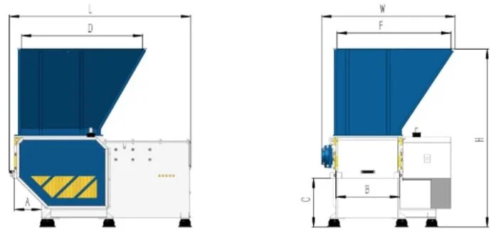 Single Shaft Plastic Crusher for Plastic Sheet Bottle HDPE LDPE PVC Pipe Shredder Crushing